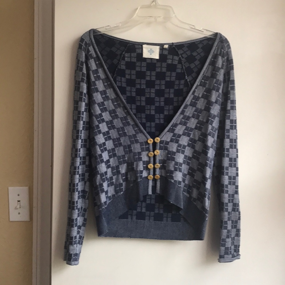Anthro cotton/silk blend cardigan size XS